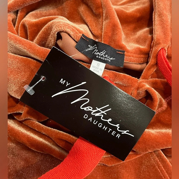 My mothers daughter orange velour sweater dress - Picture 7 of 7